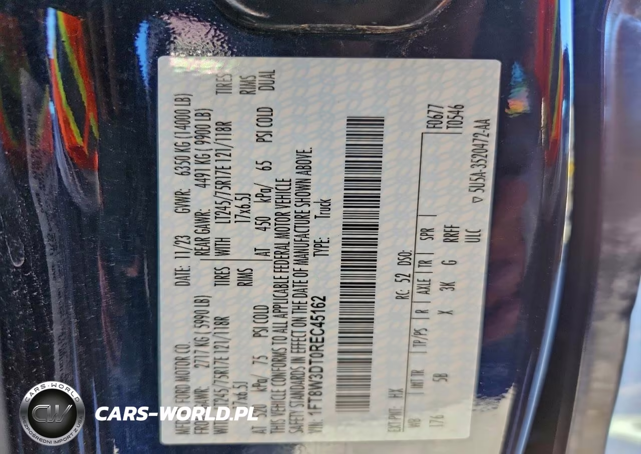 2024 Ford F350 Super Duty VIN:1FT8W3DT0REC45162 - 12