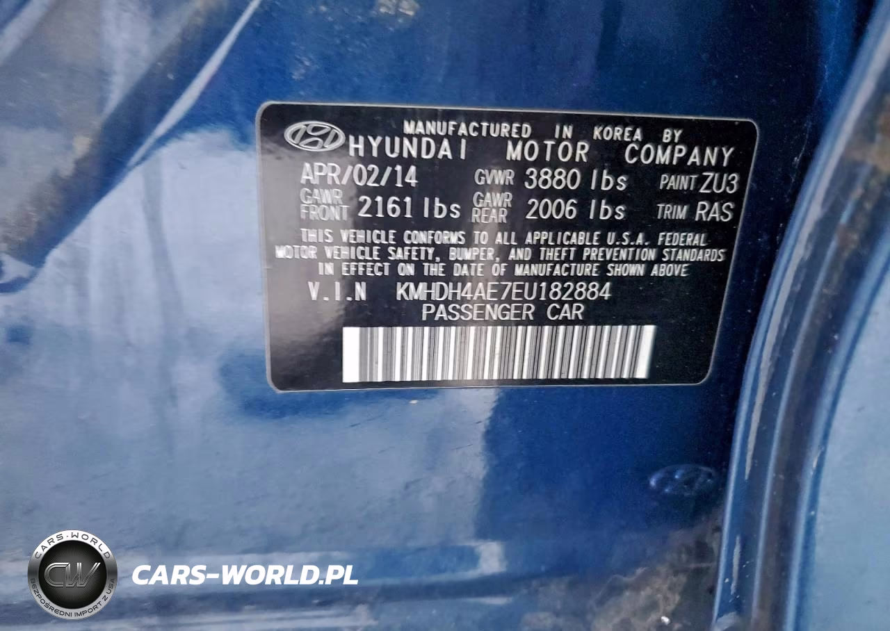 2014 Hyundai Elantra Se VIN:KMHDH4AE7EU182884 - 12