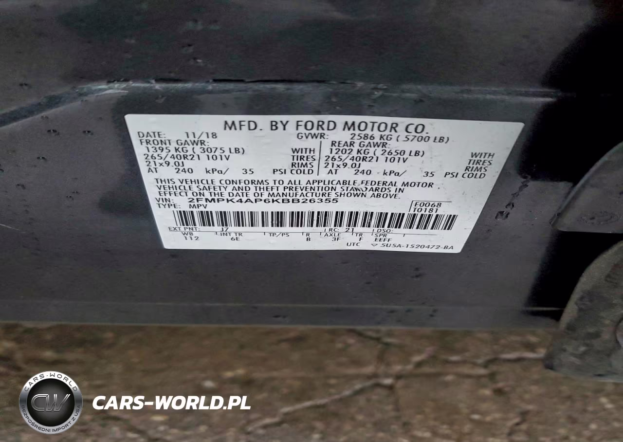 2019 Ford Edge St VIN:2FMPK4AP6KBB26355 - 13