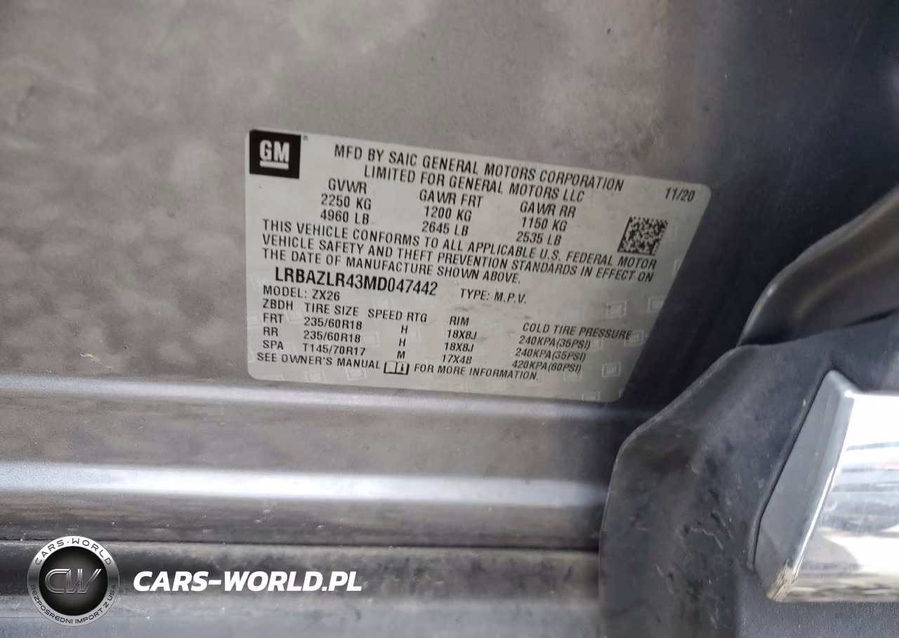 2021 Buick Envision Preferred VIN:LRBAZLR43MD047442 - 13