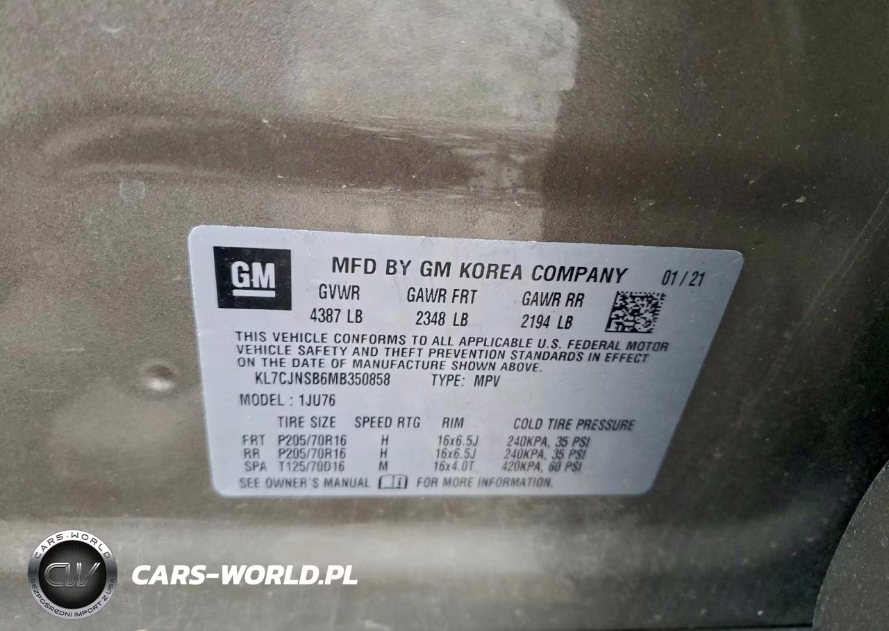 2021 Chevrolet Trax Ls VIN:KL7CJNSB6MB350858 - 13