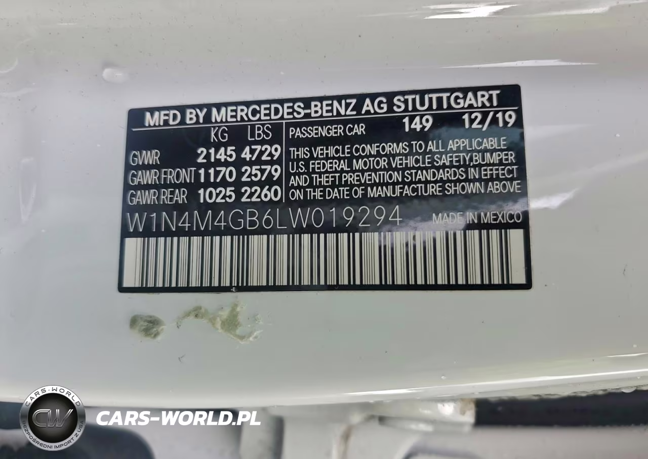 2020 Mercedes-Benz Glb 250 VIN:W1N4M4GB6LW019294 - 14