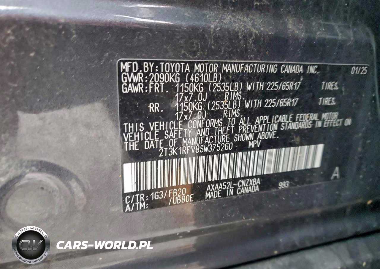 2025 Toyota Rav4 Le VIN:2T3K1RFV8SW375260 - 14
