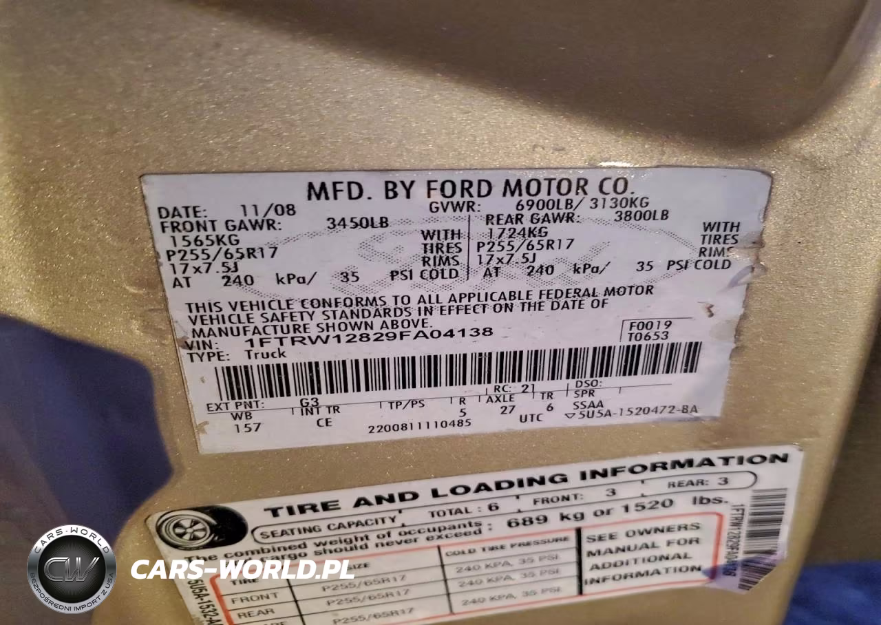 2009 Ford F150 Supercrew VIN:1FTRW12829FA04138 - 13