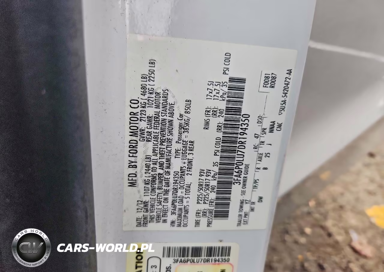2013 Ford Fusion Se Hybrid VIN:3FA6P0LU7DR194350 - 12