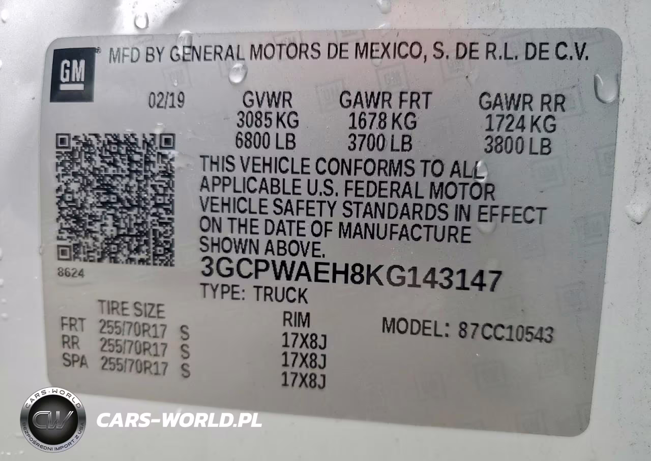 2019 Chevrolet Silverado C1500 VIN:3GCPWAEH8KG143147 - 14