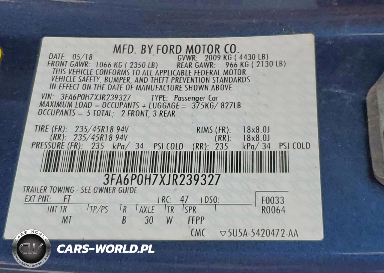 2018 Ford Fusion Se VIN:3FA6P0H7XJR239327 - 12