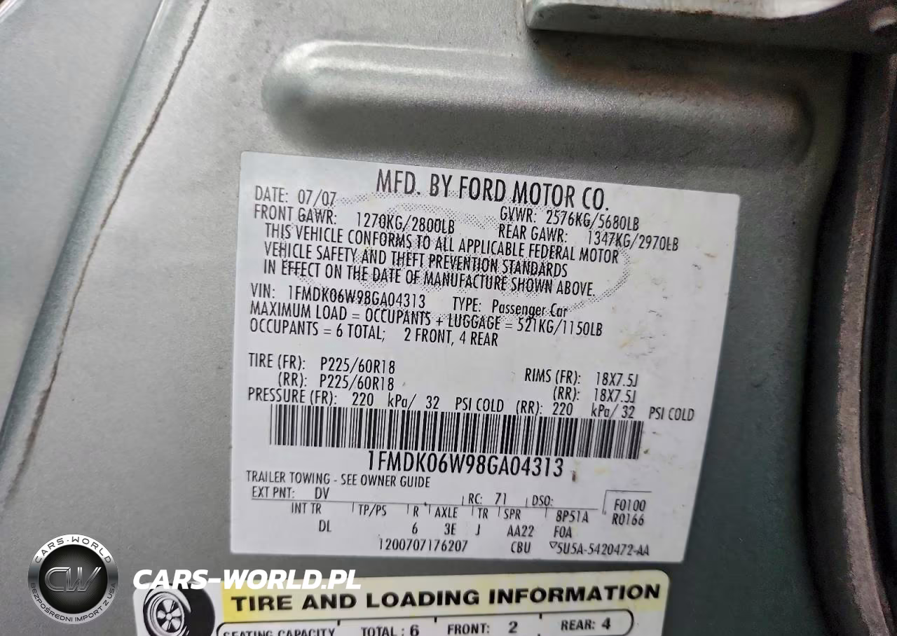 2008 Ford Taurus X Limited VIN:1FMDK06W98GA04313 - 14