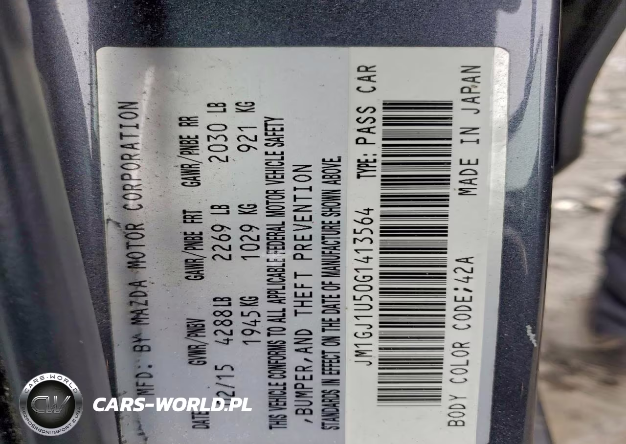 2016 Mazda 6 Sport VIN:JM1GJ1U50G1413564 - 12