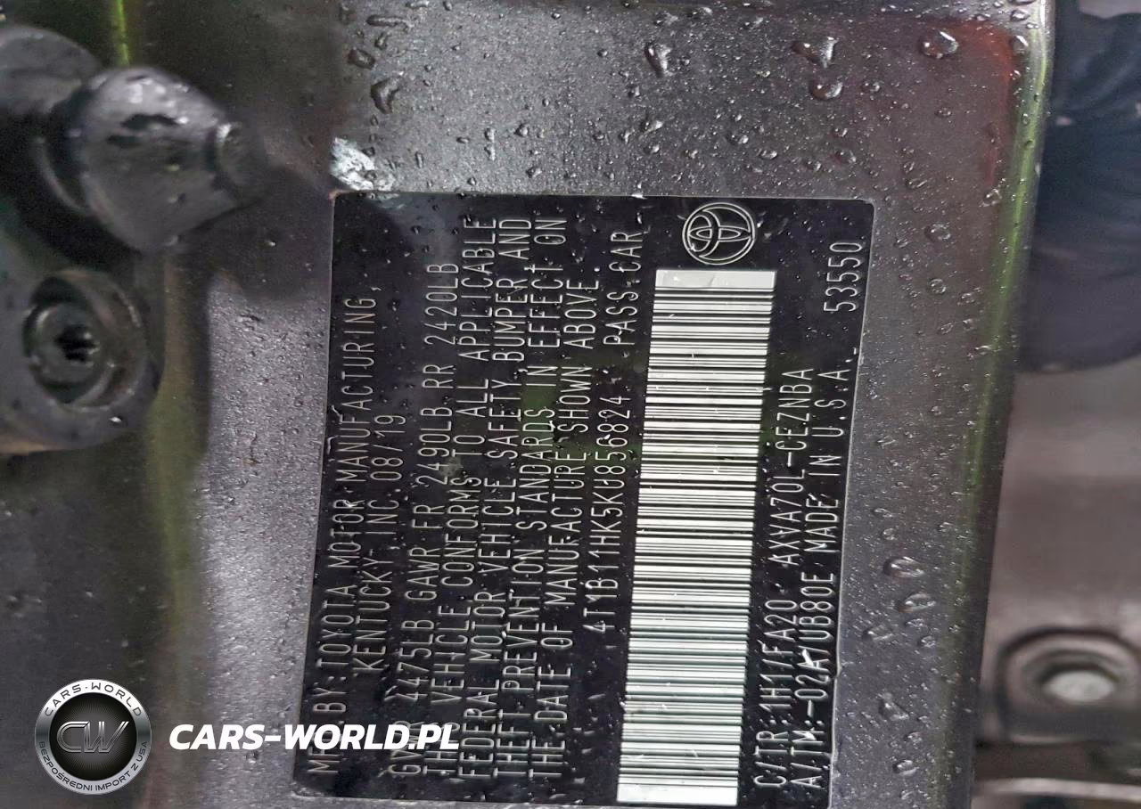 2019 Toyota Camry L VIN:4T1B11HK5KU856824 - 12