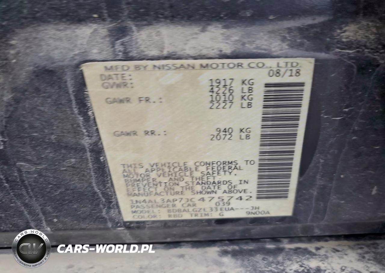 2018 Nissan Altima 2.5 VIN:1N4AL3AP7JC475742 - 12