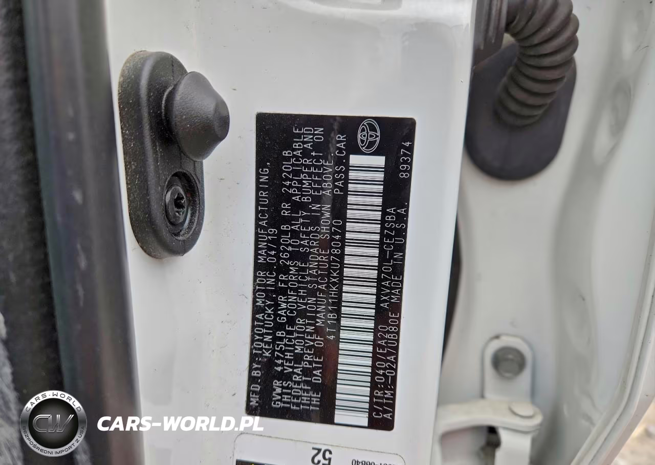 2019 Toyota Camry L VIN:4T1B11HKXKU780470 - 13
