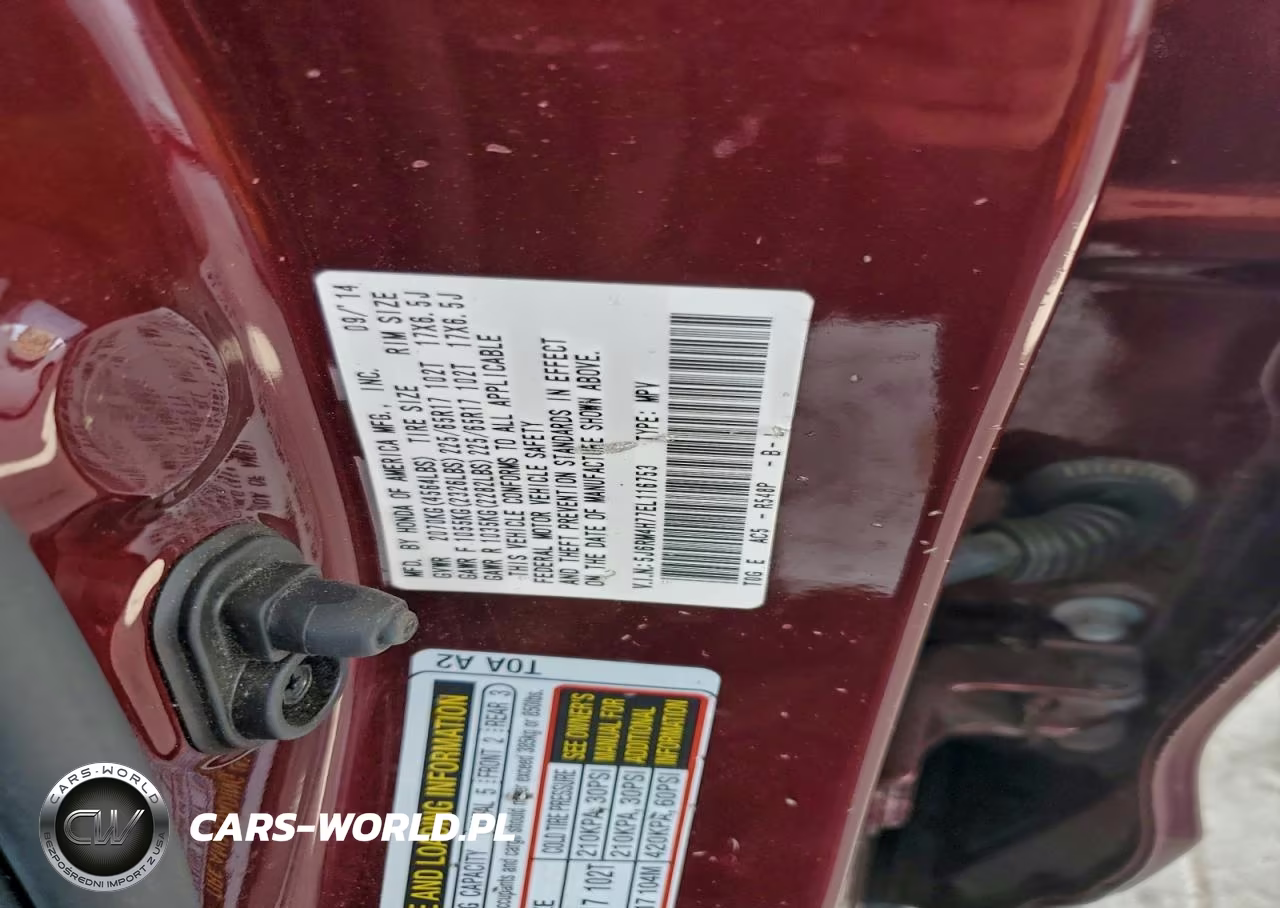 2014 Honda Cr-V Exl VIN:5J6RM4H77EL116753 - 12