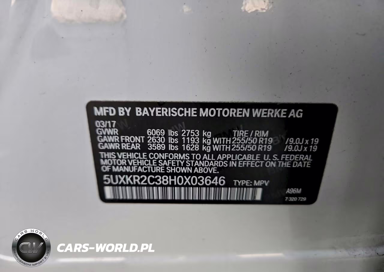 2017 BMW X5 Sdrive35I VIN:5UXKR2C38H0X03646 - 13