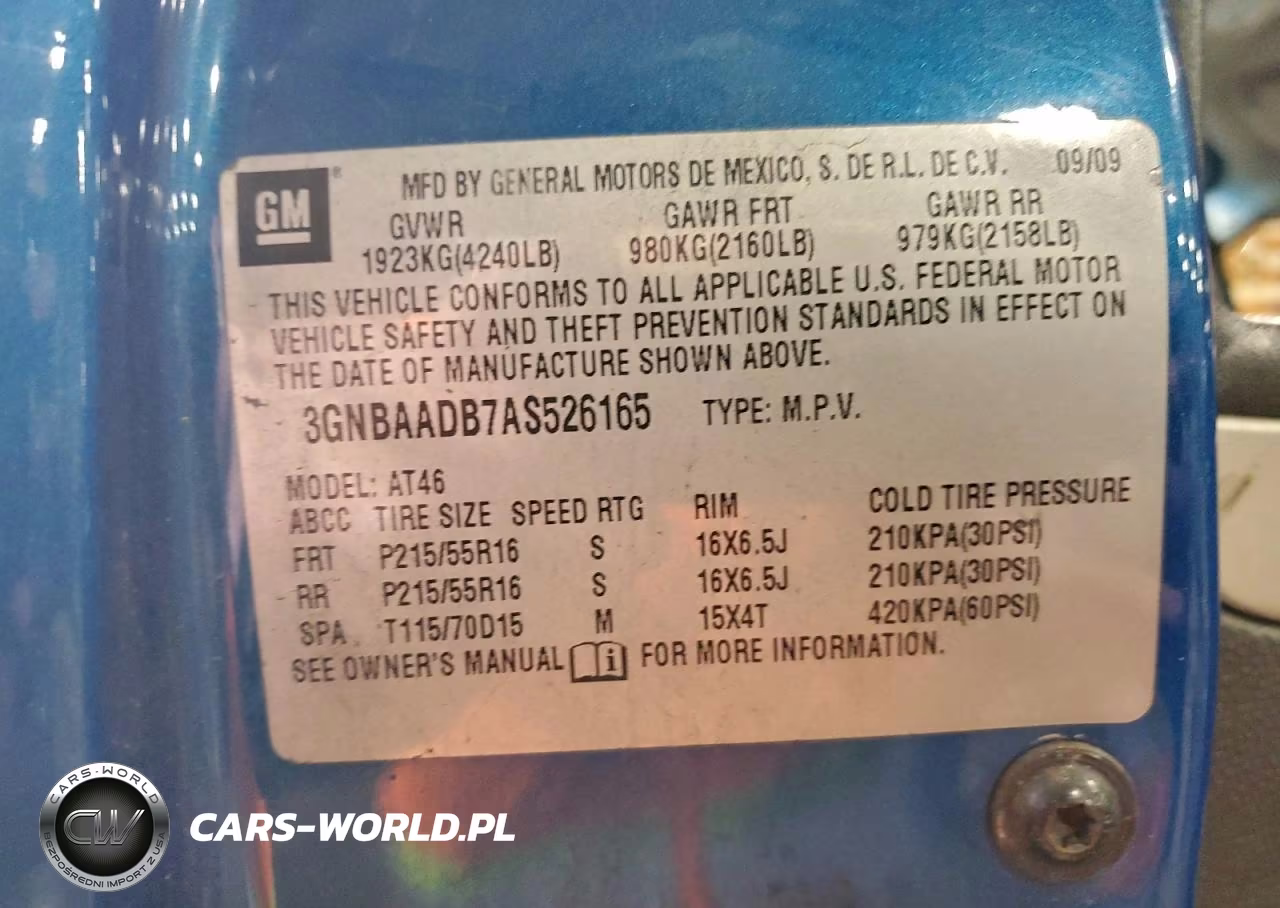 2010 Chevrolet Hhr Ls VIN:3GNBAADB7AS526165 - 13
