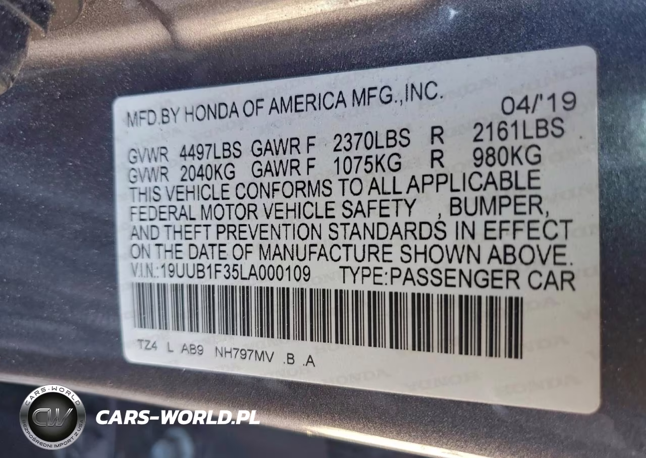 2020 Acura Tlx VIN:19UUB1F35LA000109 - 12