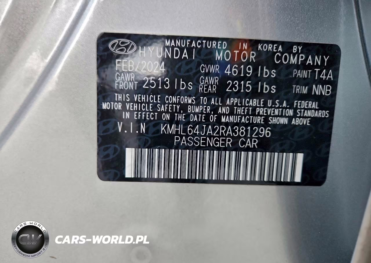 2024 Hyundai Sonata Sel VIN:KMHL64JA2RA381296 - 12