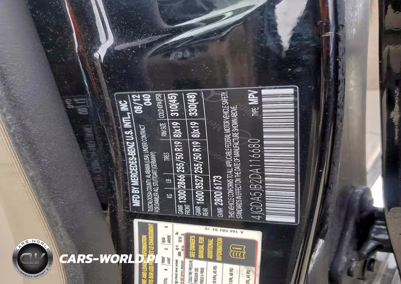 2013 Mercedes-Benz Ml 350 VIN:4JGDA5JB2DA116680 - 13