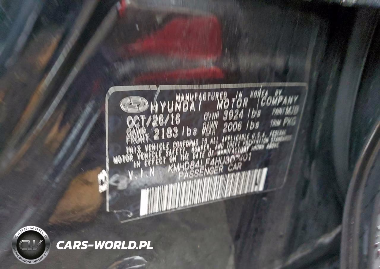 2017 Hyundai Elantra Se VIN:KMHD84LF4HU307401 - 12