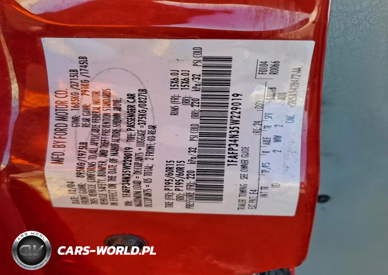 2005 Ford Focus Zx4 VIN:1FAFP34N35W229019 - 12