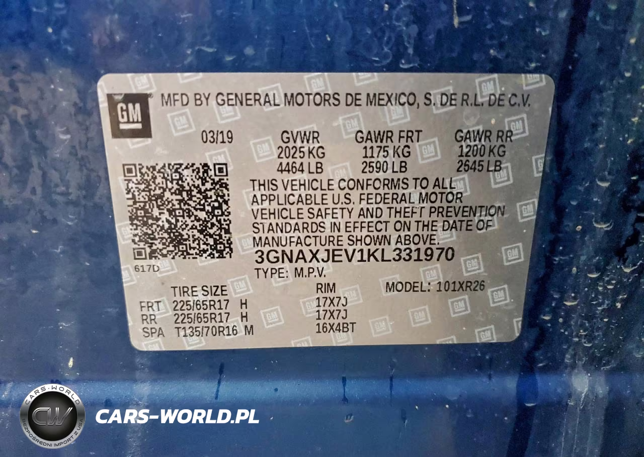 2019 Chevrolet Equinox Lt VIN:3GNAXJEV1KL331970 - 13
