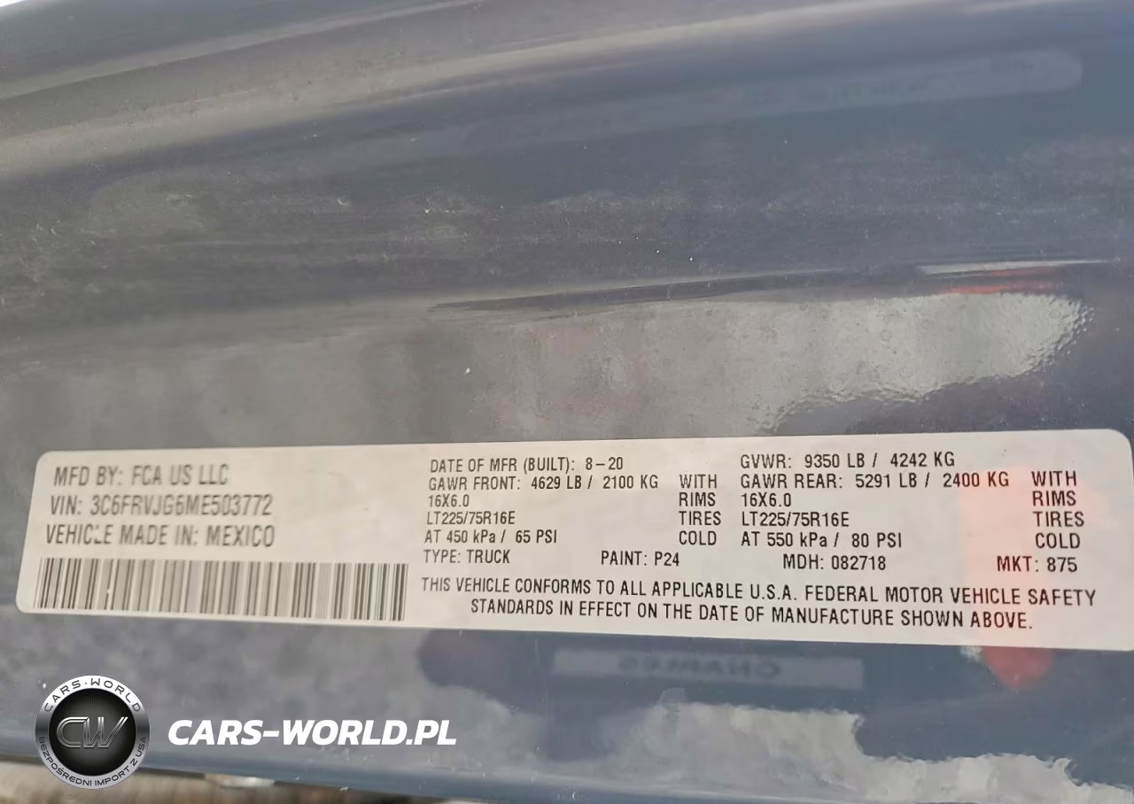 2021 Ram Promaster 3500 Delivery Van VIN:3C6FRVJG6ME503772 - 13