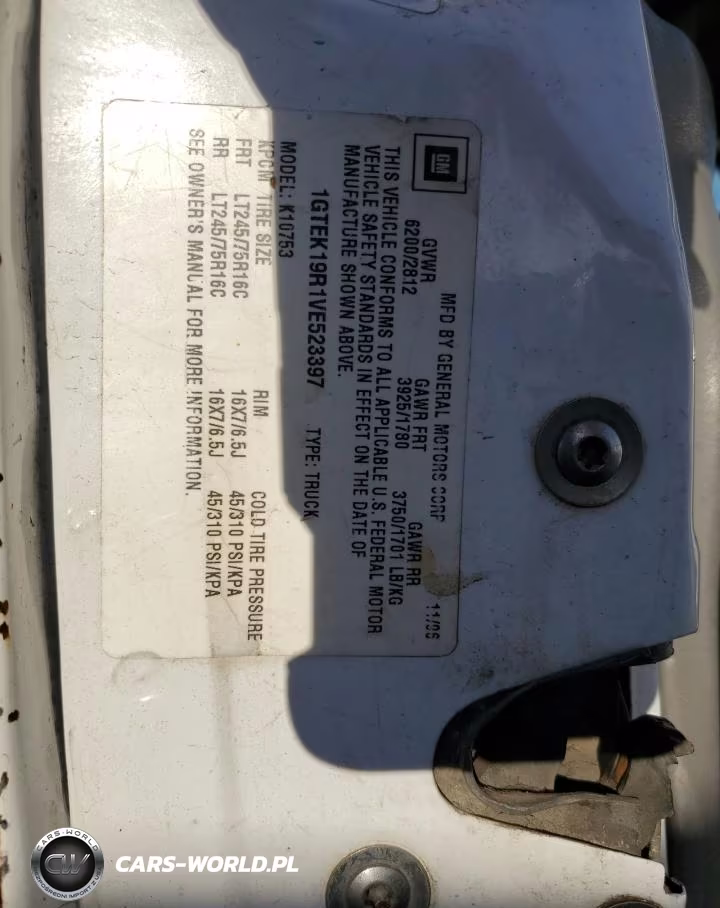 1997 GMC Sierra K1500 VIN:1GTEK19R1VE523397 - 12