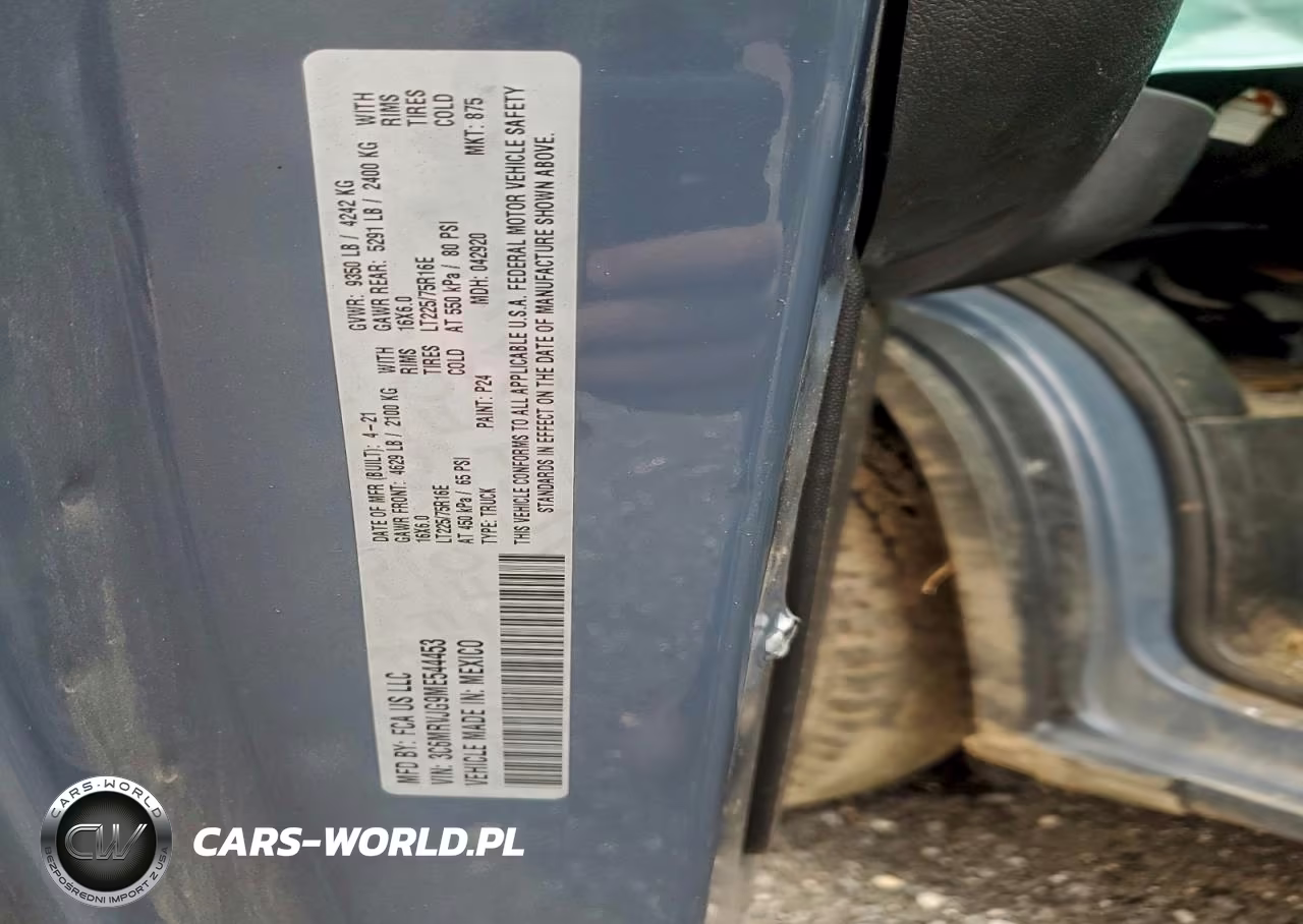 2021 Ram Promaster 3500 Delivery Van VIN:3C6MRVJG9ME544453 - 14
