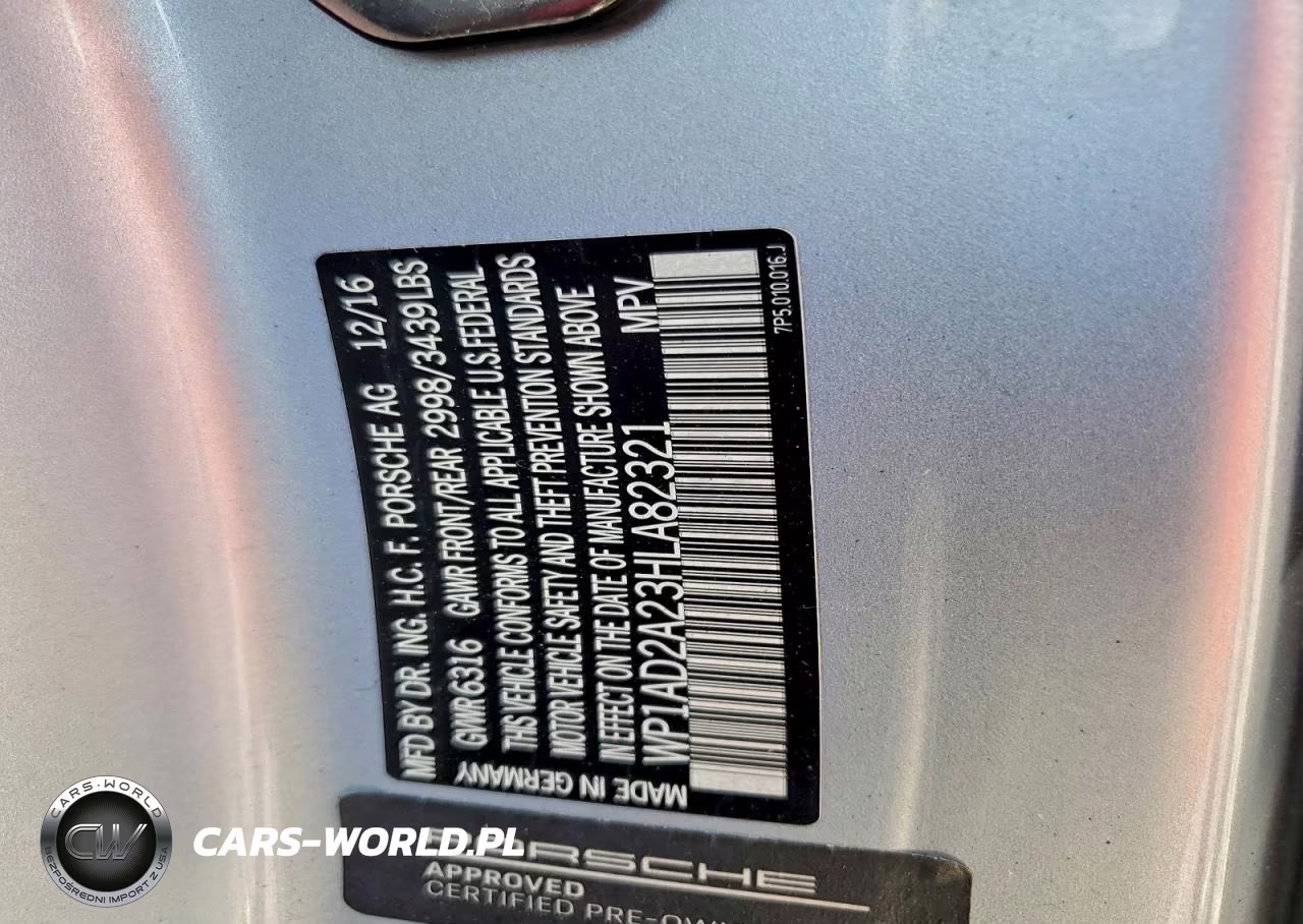 2017 Porsche Cayenne VIN:WP1AD2A23HLA82321 - 13