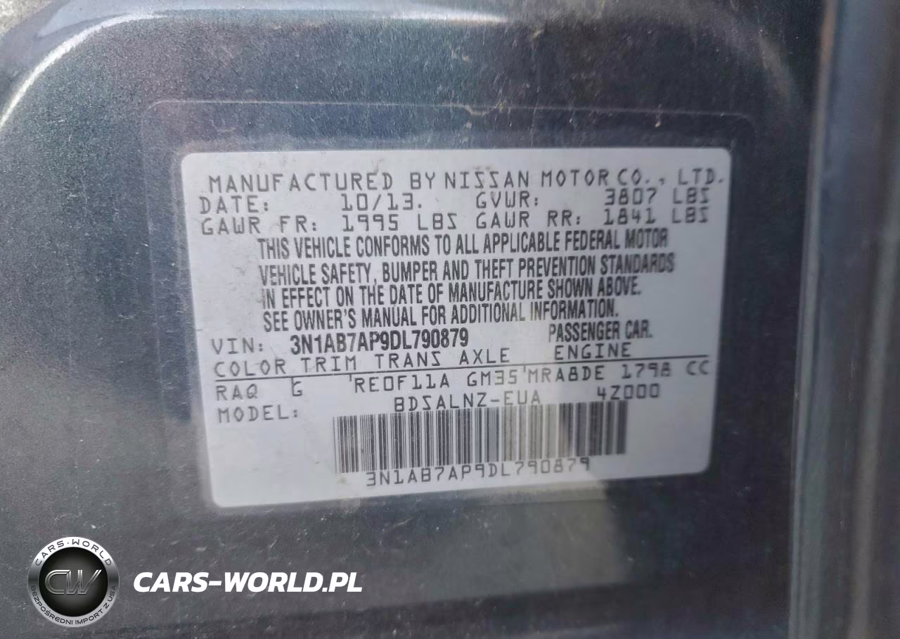 2013 Nissan Sentra S VIN:3N1AB7AP9DL790879 - 12