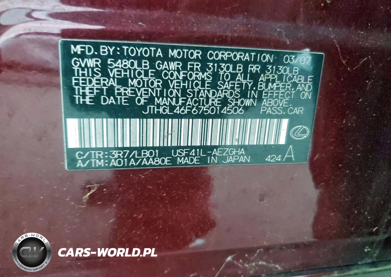 2007 Lexus Ls 460L VIN:JTHGL46F675014506 - 12