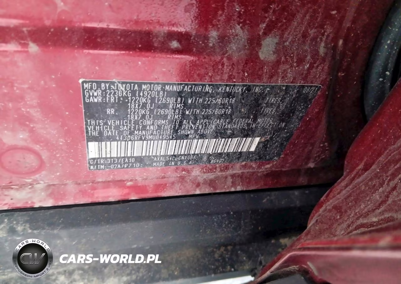 2021 Toyota Rav4 Limited VIN:4T3D6RFV9MU049545 - 13