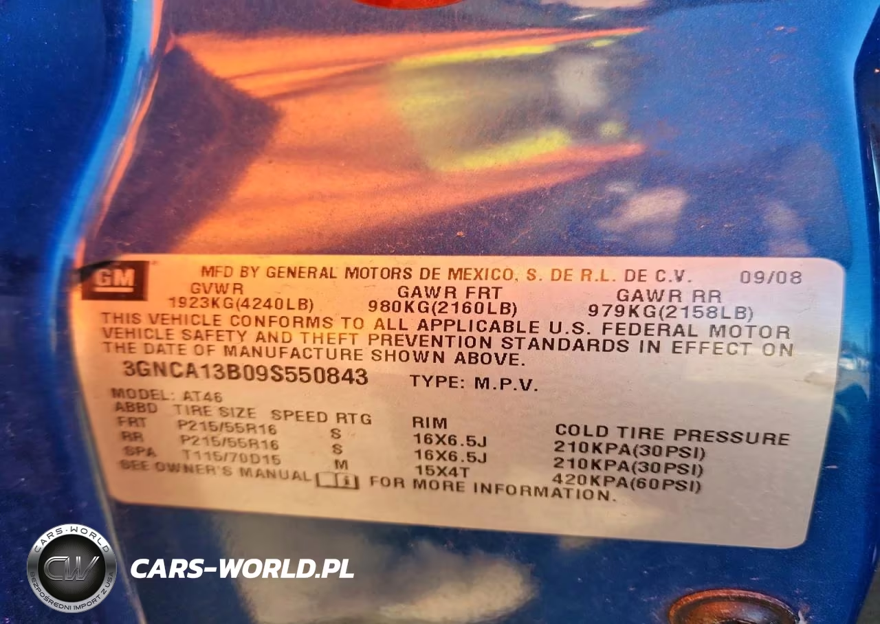 2009 Chevrolet Hhr Ls VIN:3GNCA13B09S550843 - 12