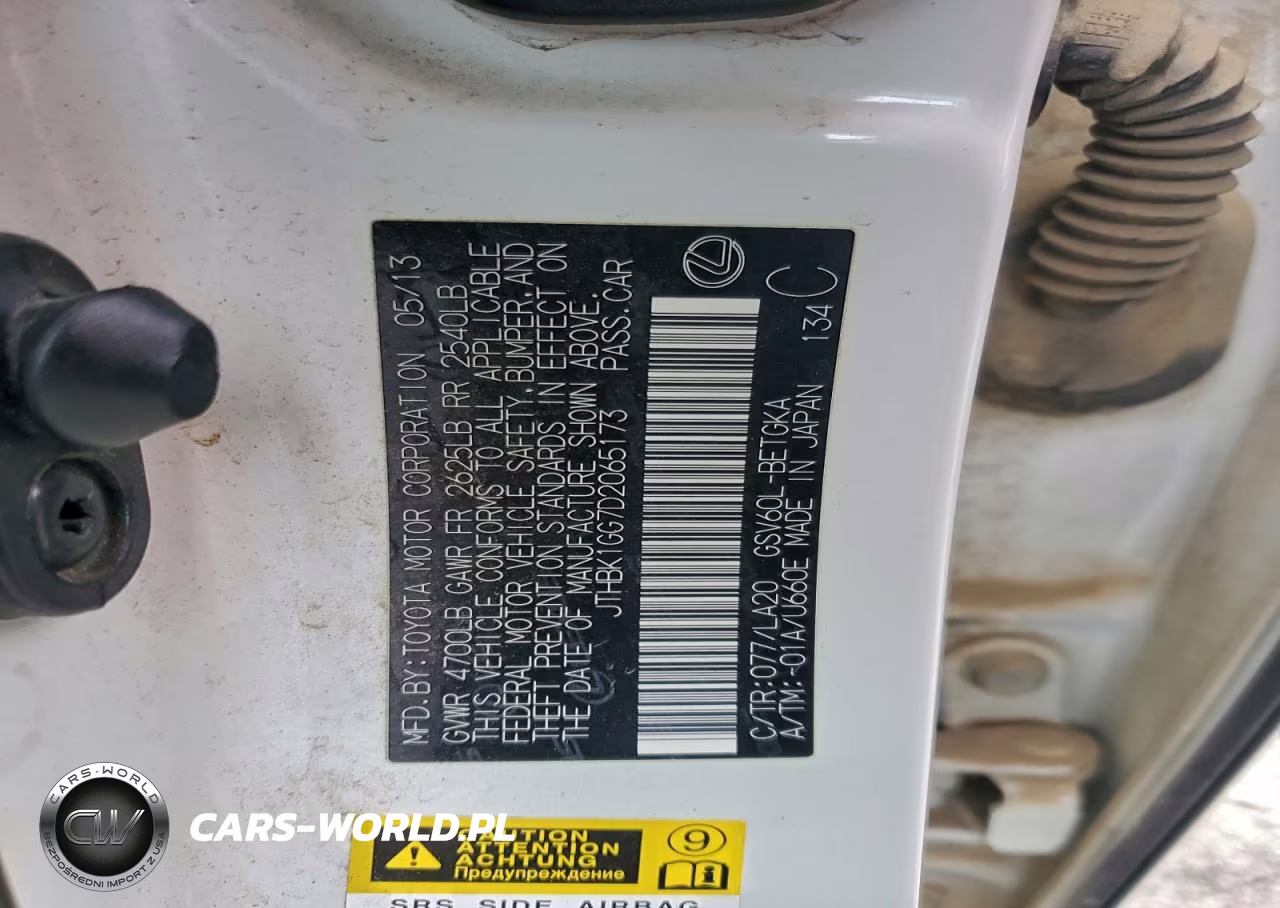2013 Lexus Es 350 VIN:JTHBK1GG7D2065173 - 12