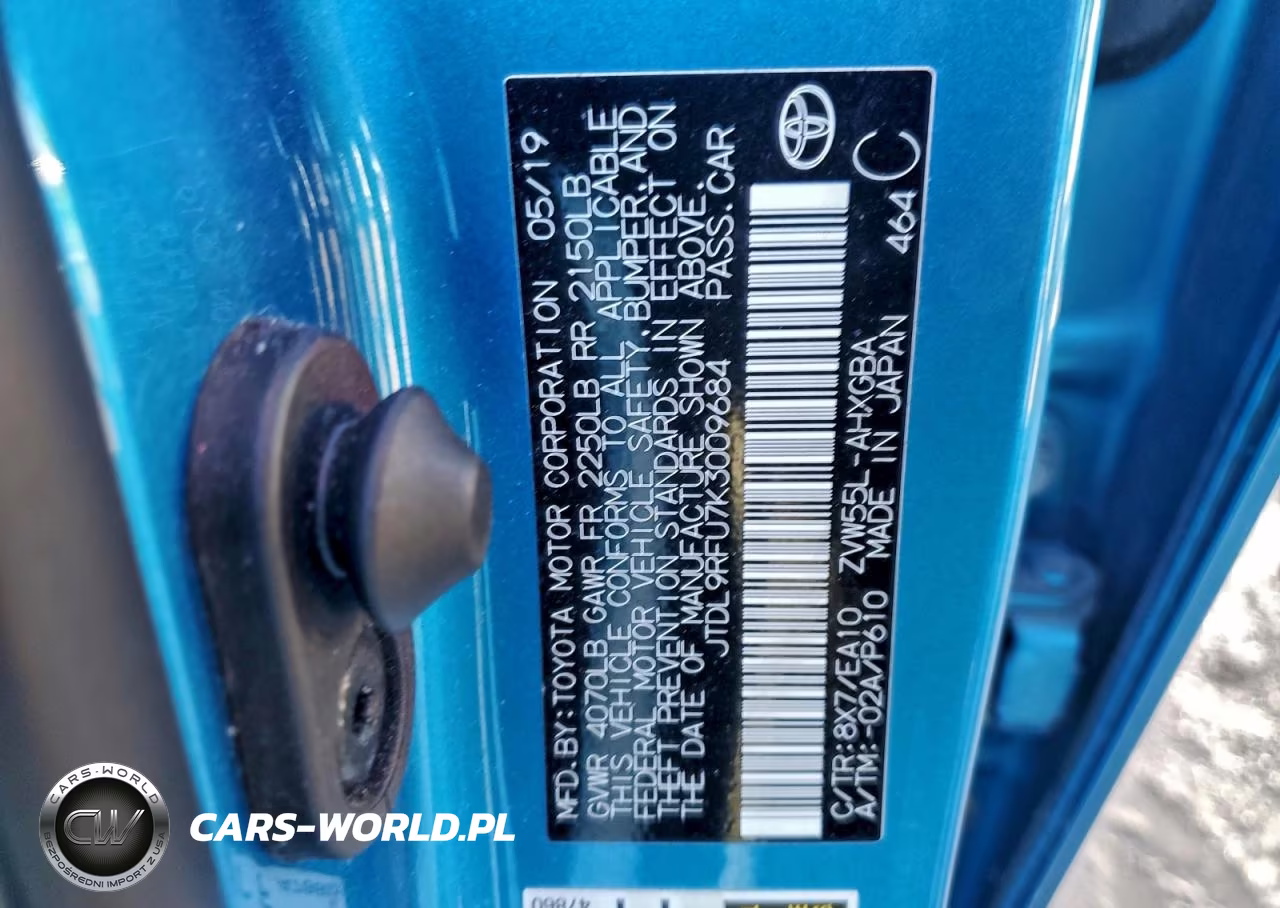 2019 Toyota Prius VIN:JTDL9RFU7K3009684 - 12