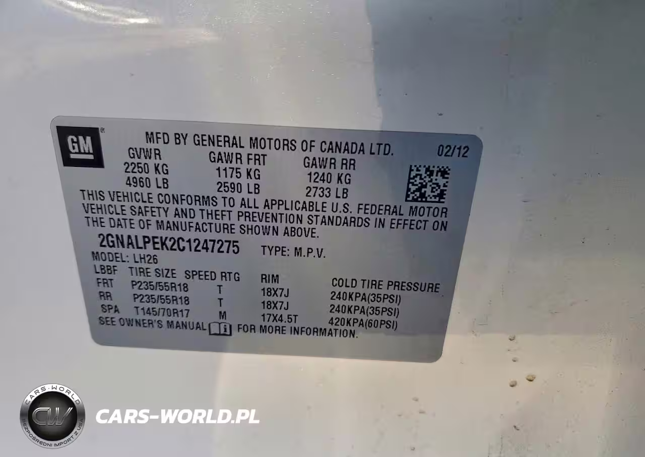 2012 Chevrolet Equinox Lt VIN:2GNALPEK2C1247275 - 13