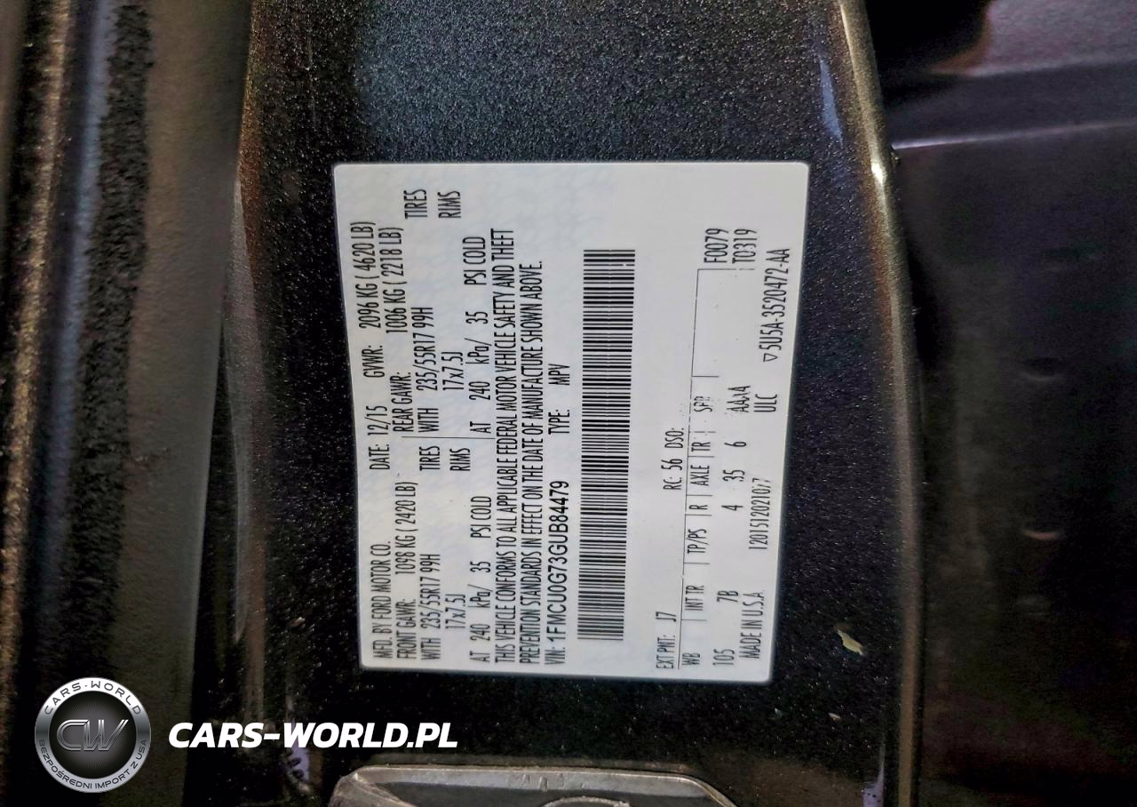 2016 Ford Escape Se VIN:1FMCU0G73GUB84479 - 13