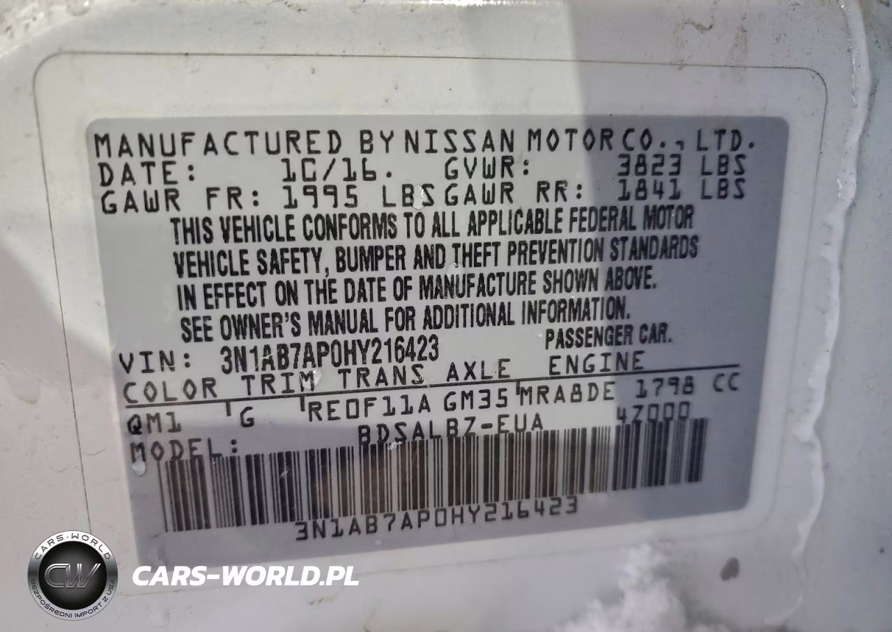 2017 Nissan Sentra S VIN:3N1AB7AP0HY216423 - 12