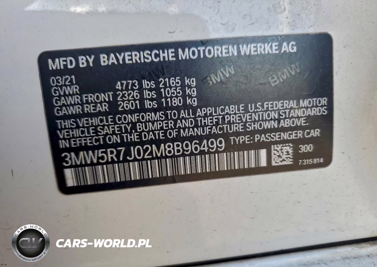 2021 BMW 330Xi VIN:3MW5R7J02M8B96499 - 12