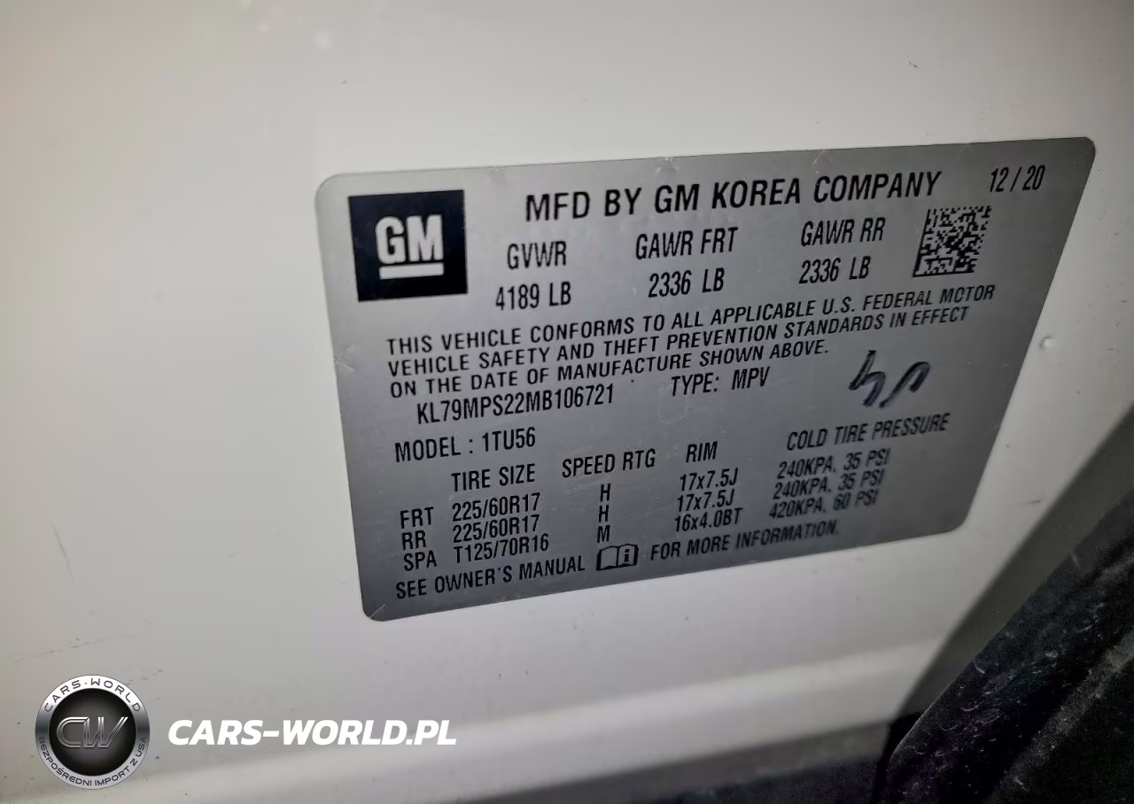 2021 Chevrolet Trailblazer Lt VIN:KL79MPS22MB106721 - 14