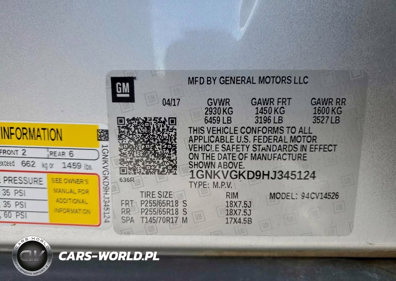 2017 Chevrolet Traverse Lt VIN:1GNKVGKD9HJ345124 - 14