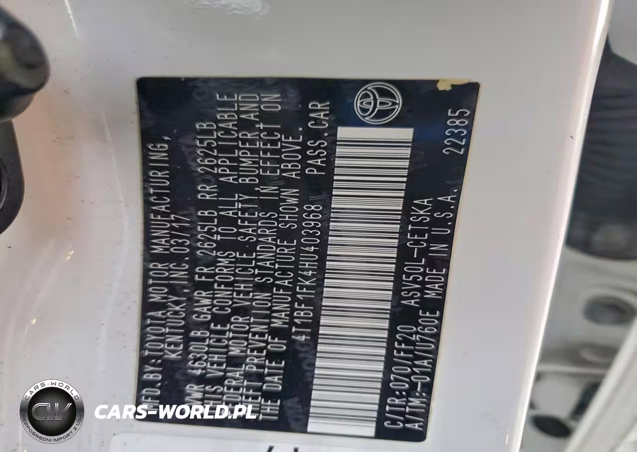 2017 Toyota Camry Le VIN:4T1BF1FK4HU403968 - 13