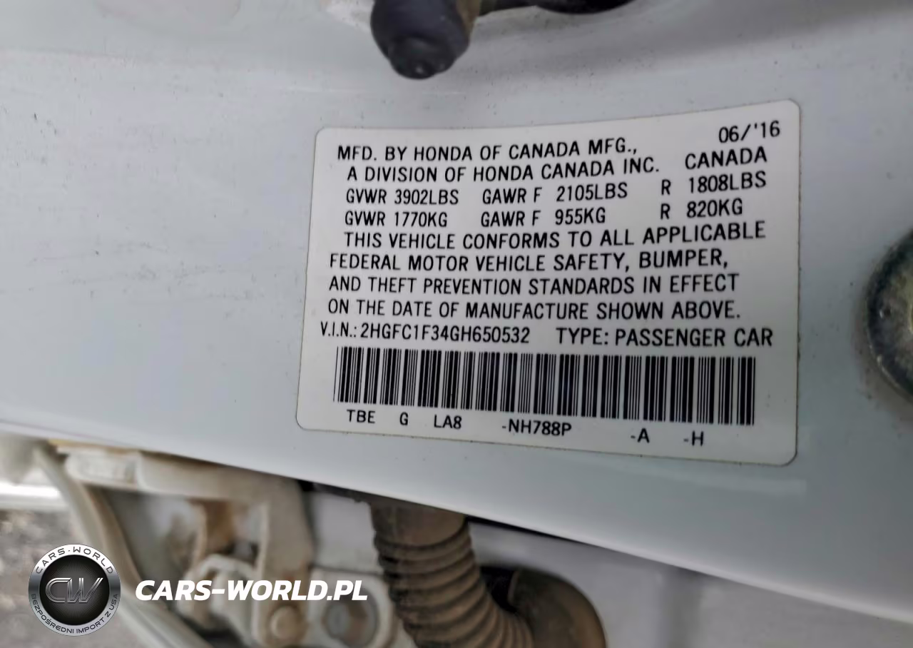 2016 Honda Civic Ex VIN:2HGFC1F34GH650532 - 12
