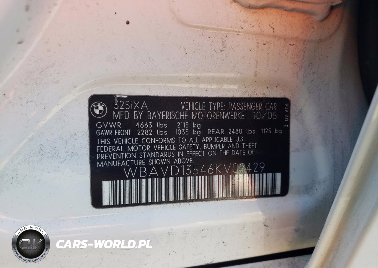 2006 BMW 325 Xi VIN:WBAVD13546KV02429 - 12