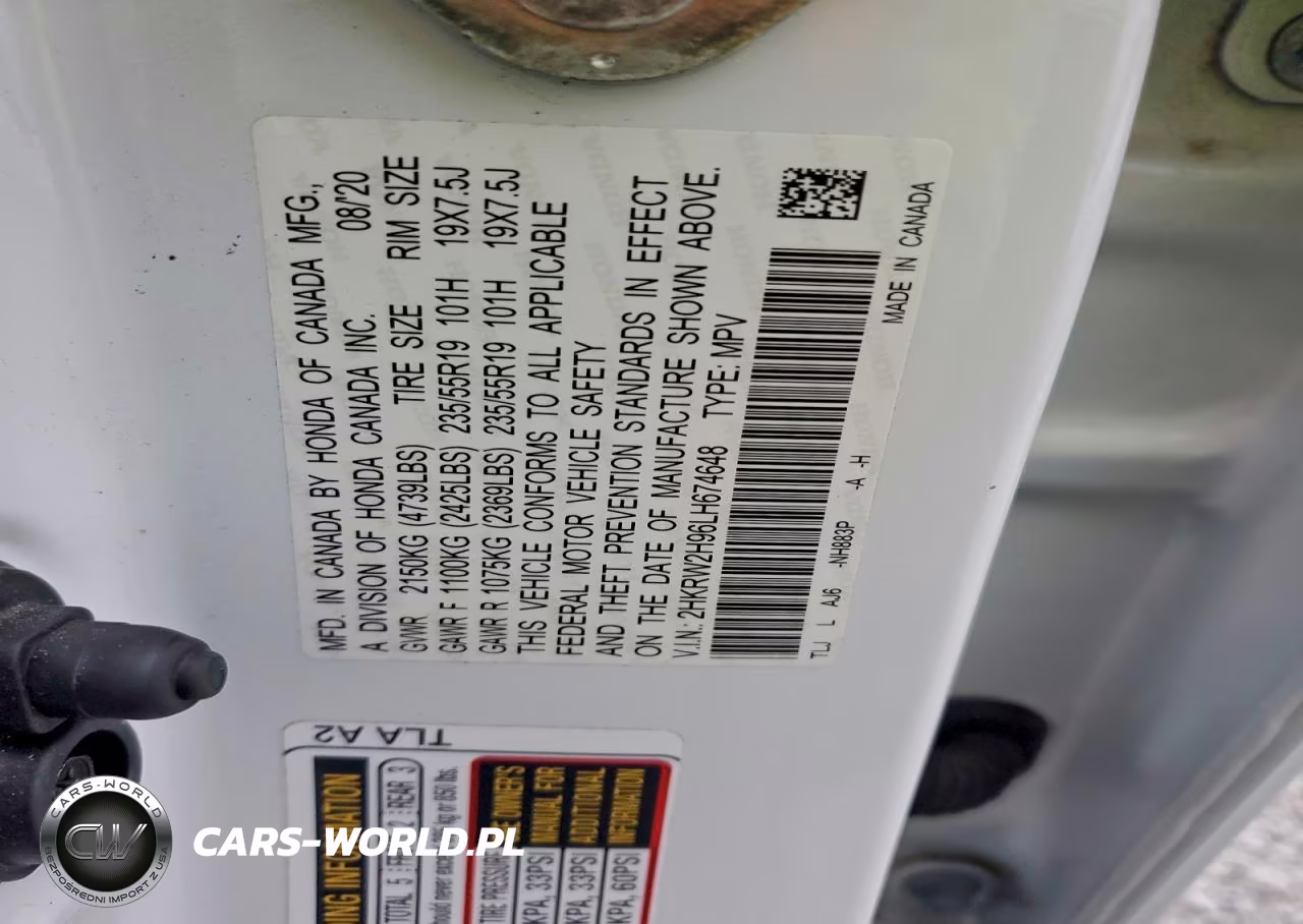 2020 Honda Cr-V Touring VIN:2HKRW2H96LH674648 - 13