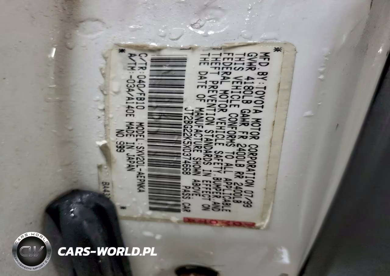 1999 Toyota Camry Le VIN:JT2BG22K5X0374668 - 12