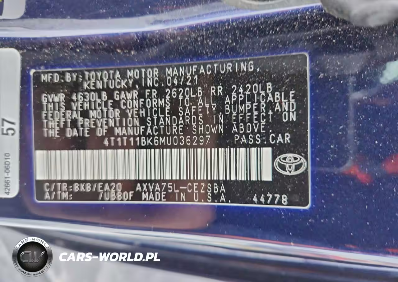 2021 Toyota Camry Se VIN:4T1T11BK6MU036297 - 13