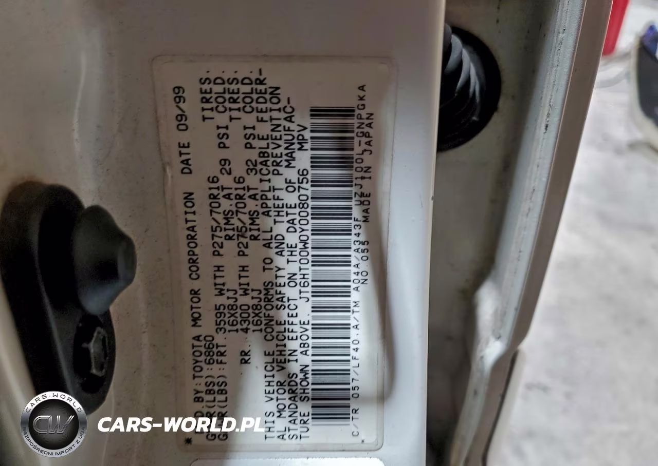 2000 Lexus Lx 470 VIN:JT6HT00W0Y0080756 - 13