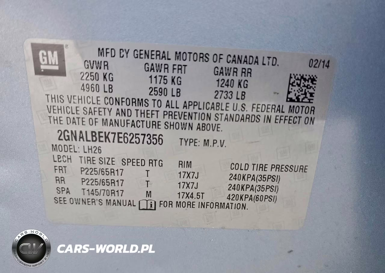 2014 Chevrolet Equinox Lt VIN:2GNALBEK7E6257356 - 14