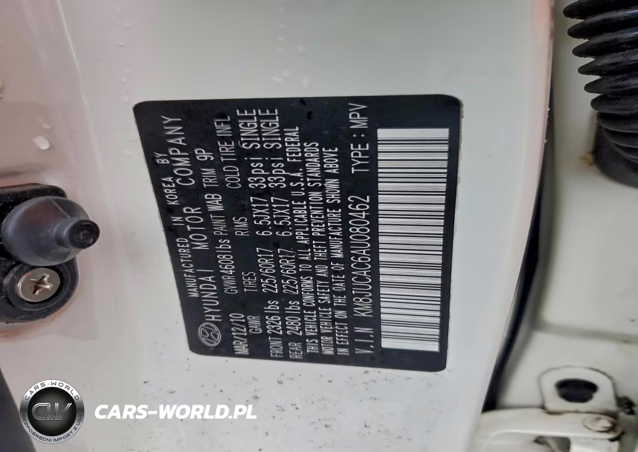 2010 Hyundai Tucson Gls VIN:KM8JUCAC6AU080462 - 13